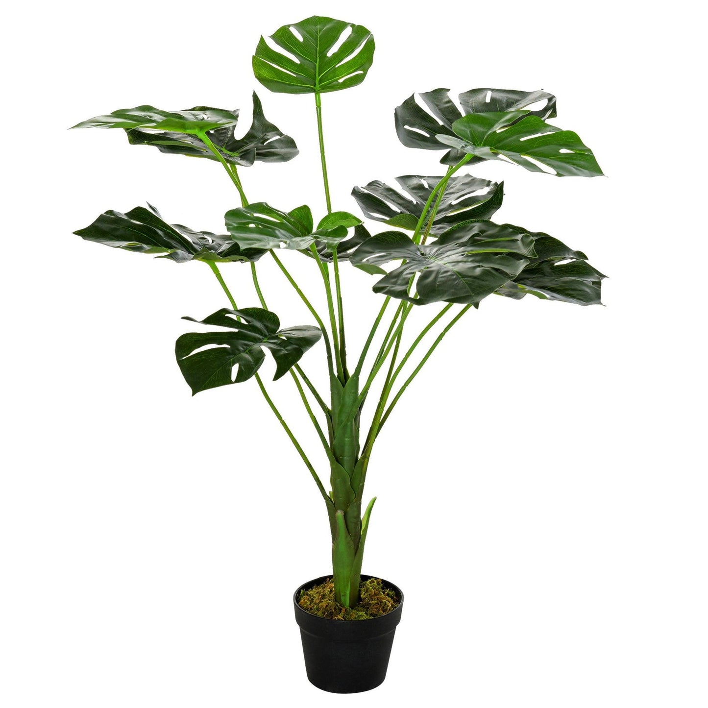 Outsunny Artificial Monstera Tree - 13 Leaves, Indoor Outdoor Décor - ALL4U RETAILER LTD