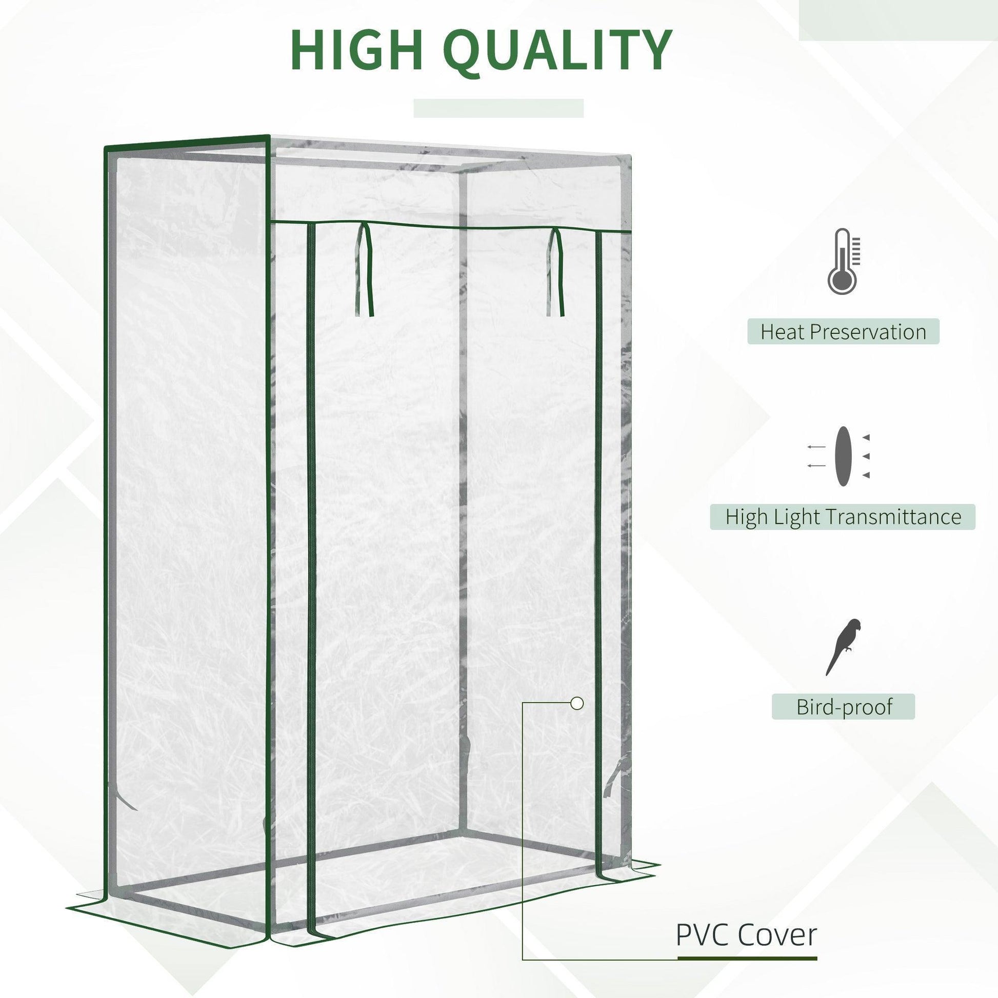 Outsunny Backyard Greenhouse - Compact and Transparent - ALL4U RETAILER LTD