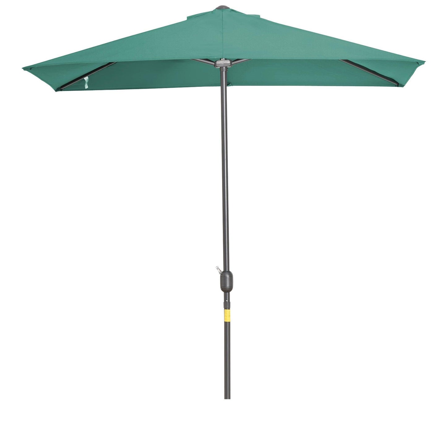 Outsunny Half Parasol Umbrella Crank Handle 2.3m Green - ALL4U RETAILER LTD