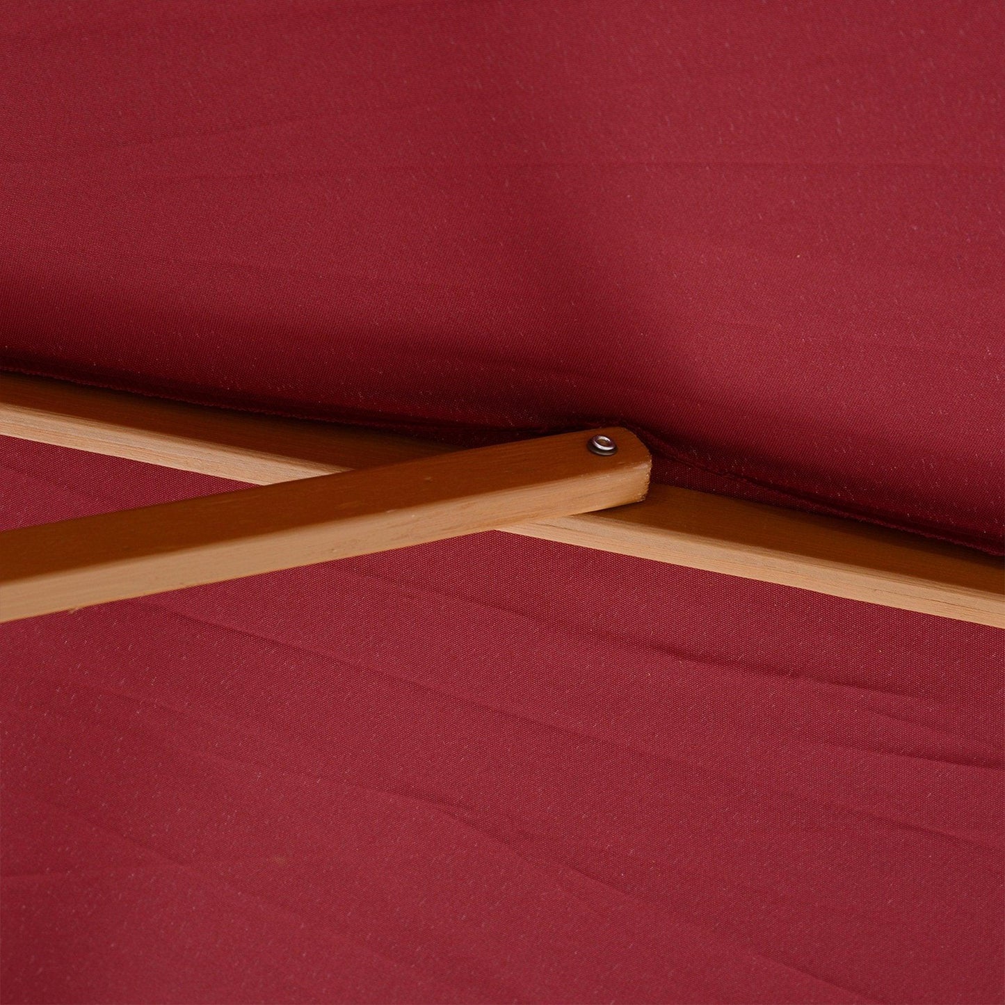 Outsunny Bamboo Outdoor Patio Umbrella - 3m Canopy, 8 Ribs - Wine Red - ALL4U RETAILER LTD