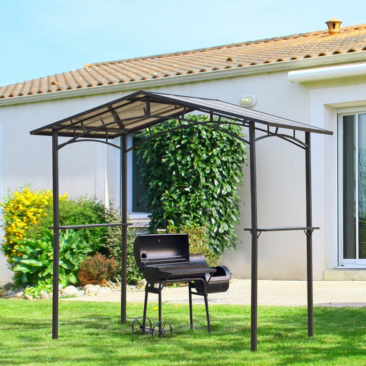 Outsunny BBQ Gazebo Tent with Hardtop Roof - 8ft x 5ft - ALL4U RETAILER LTD