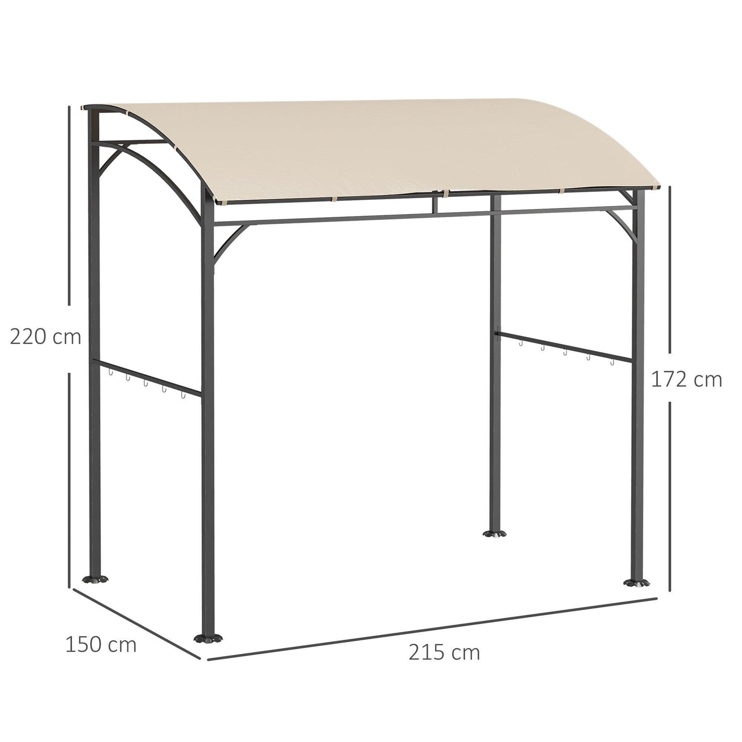 Outsunny BBQ Grill Gazebo - Shade & Style - ALL4U RETAILER LTD