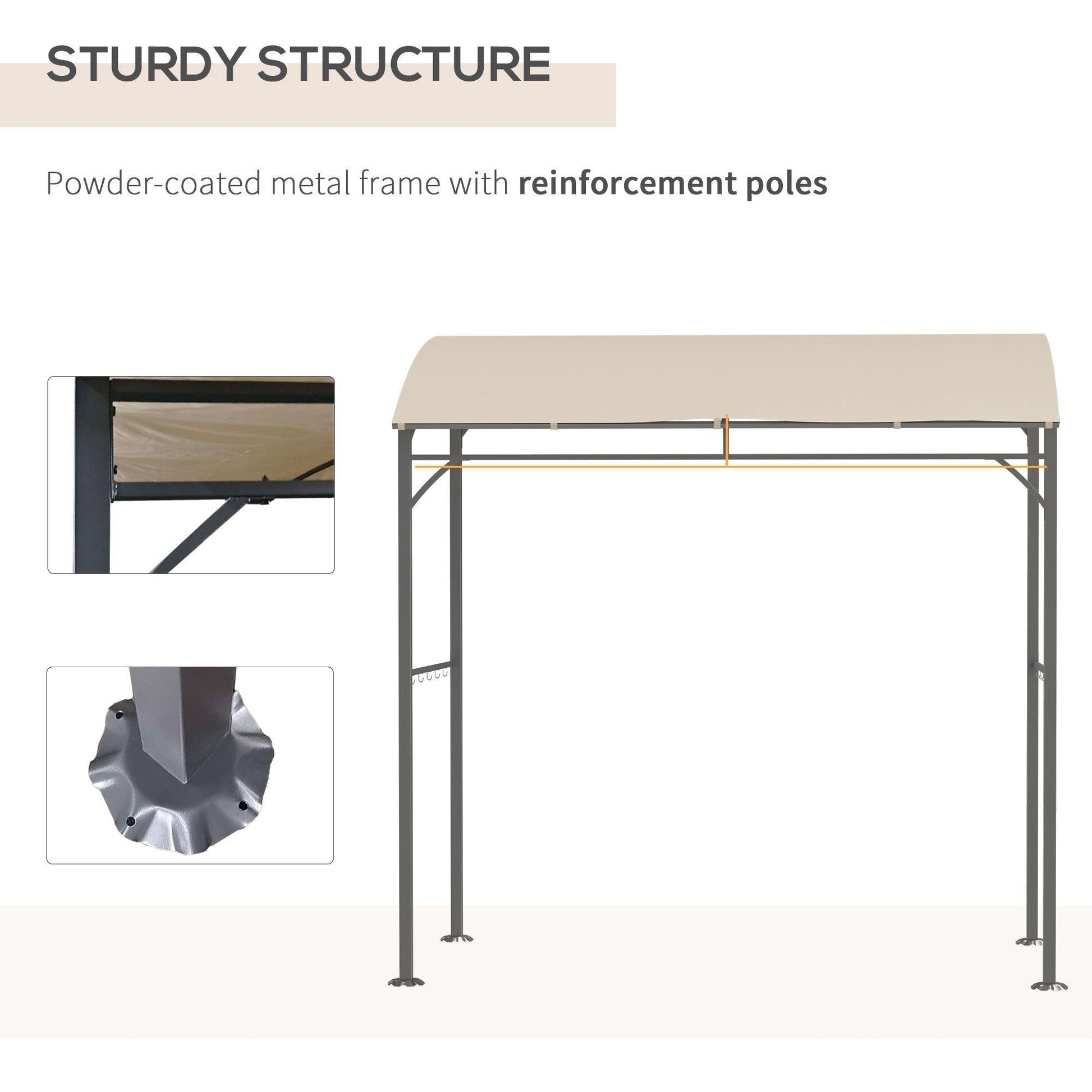 Outsunny BBQ Grill Gazebo - Shade & Style - ALL4U RETAILER LTD