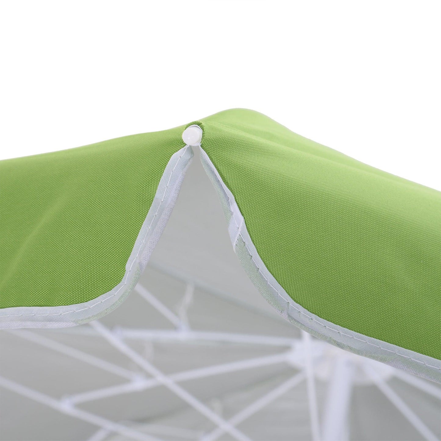 Outsunny Beach Parasol - 1.7m x 2m Tilted Steel Frame (Green) - ALL4U RETAILER LTD