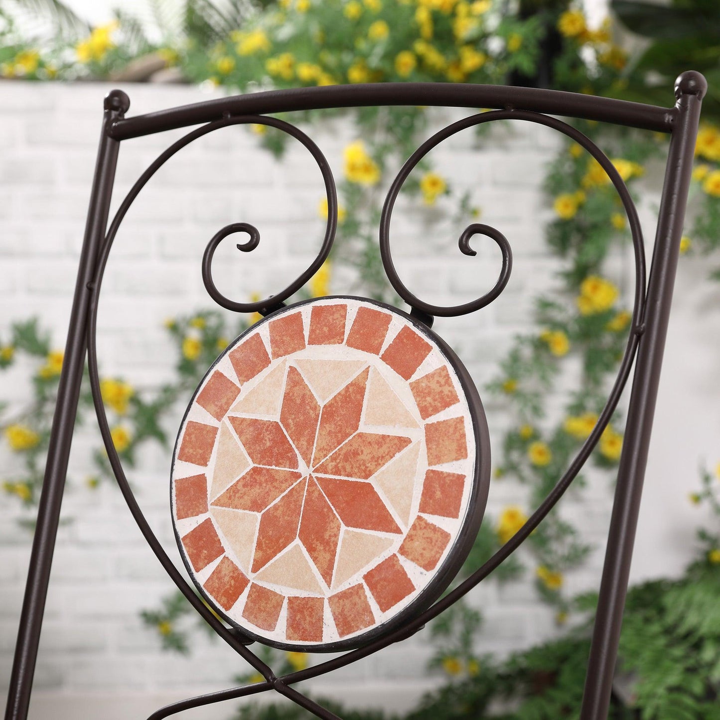 Outsunny Bistro Set: Folding Chairs & Round Table - ALL4U RETAILER LTD