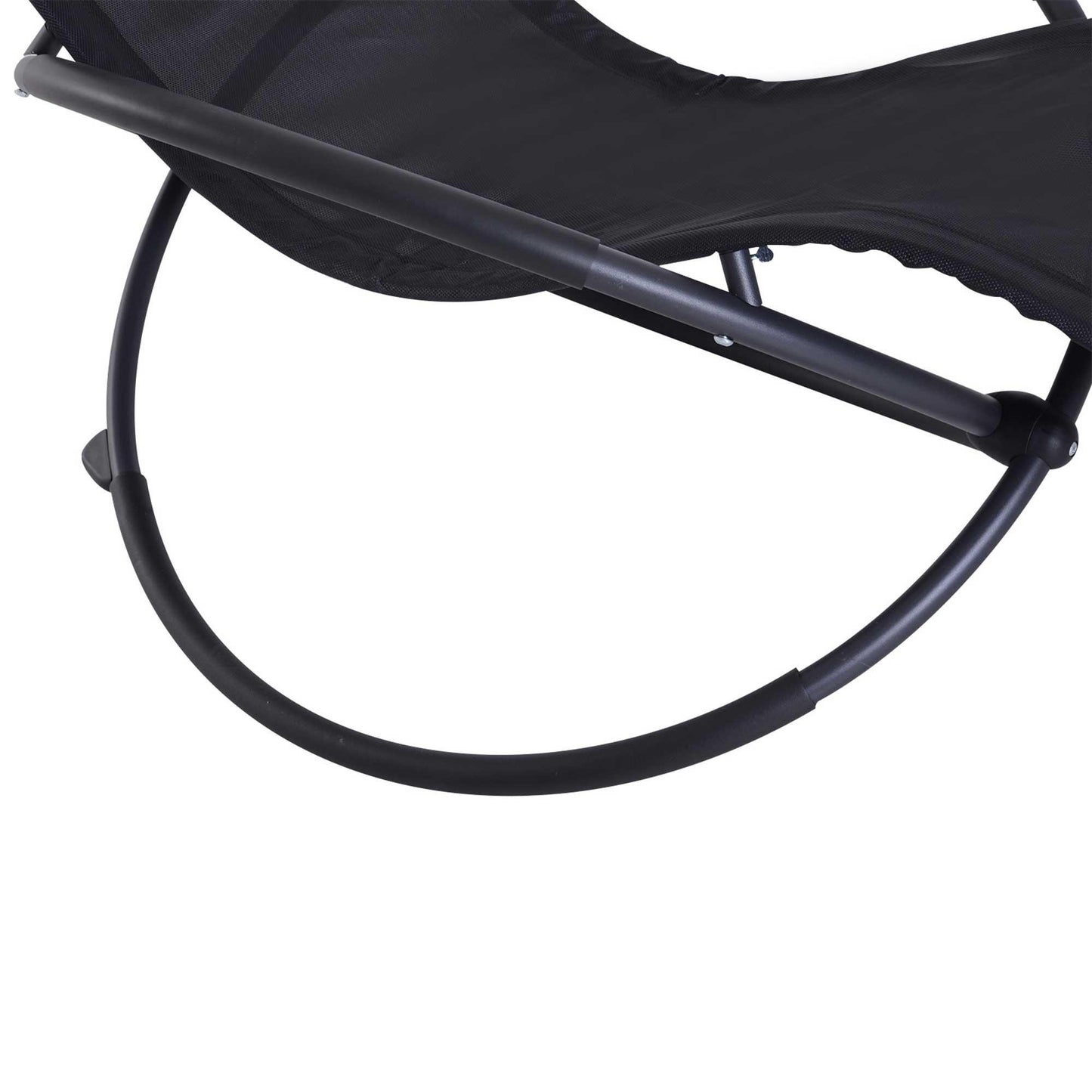 Outsunny Black Rocking Chair: Zero Gravity Foldable Lounger - ALL4U RETAILER LTD