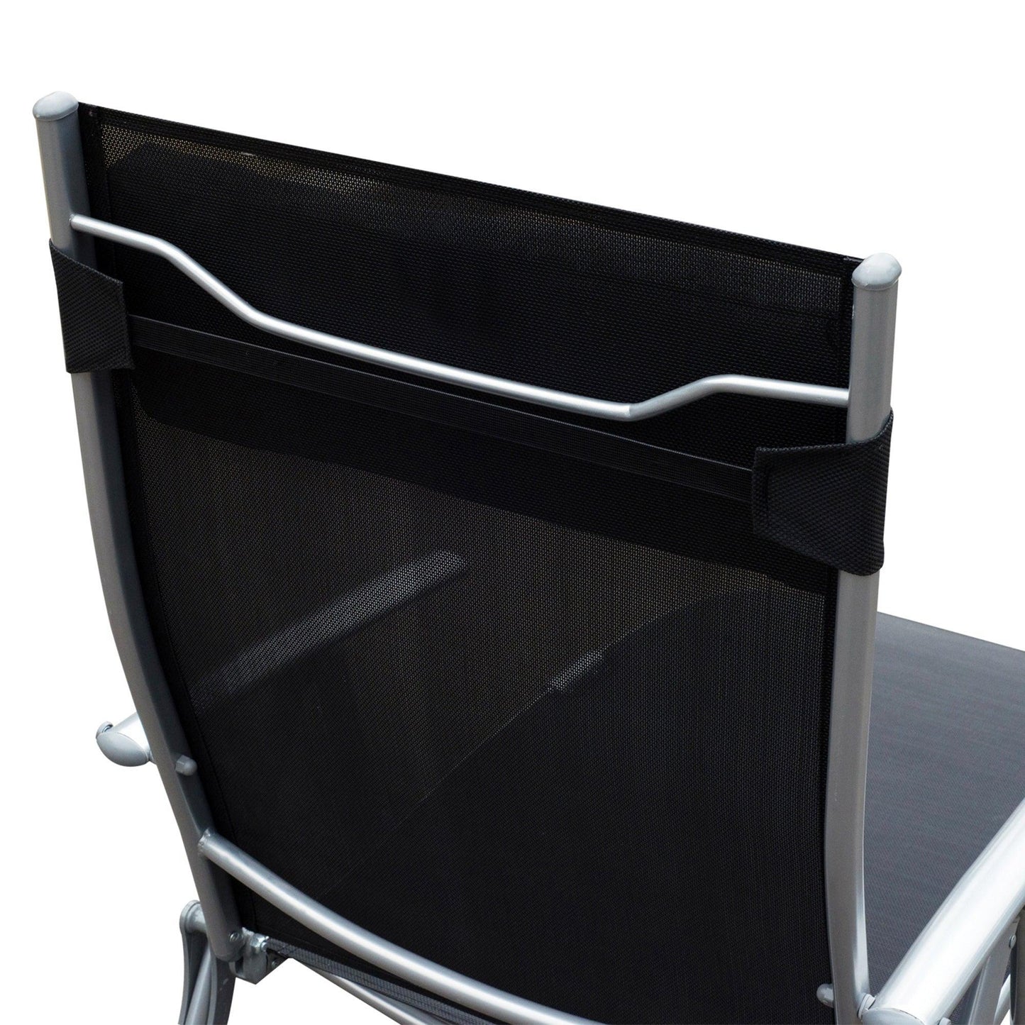 Outsunny Black Sun Lounger Chair: Foldable & Relaxing - ALL4U RETAILER LTD