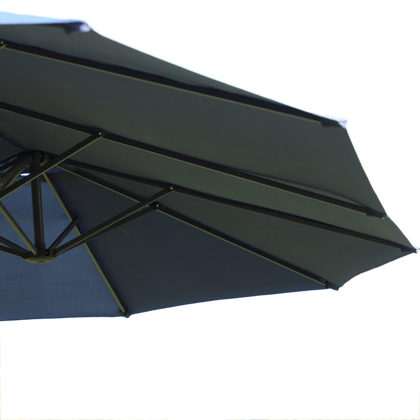 Outsunny Blue Outdoor Patio Umbrella - 4.6m Double-Sided Shade - ALL4U RETAILER LTD