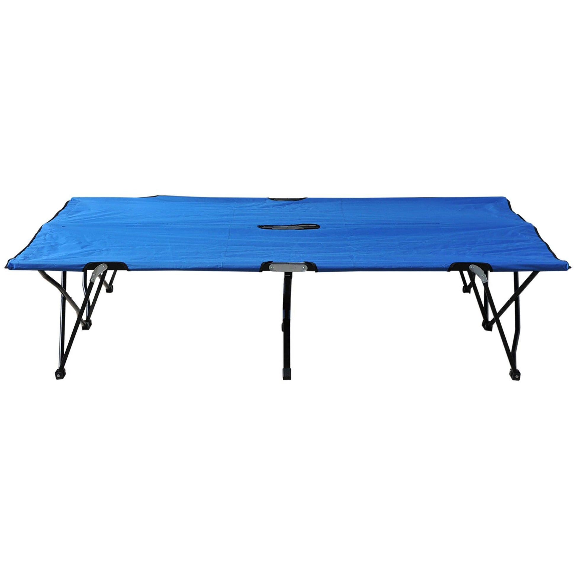 Outsunny Camping Cot: Foldable Sunbed, Super Light (Blue) - ALL4U RETAILER LTD