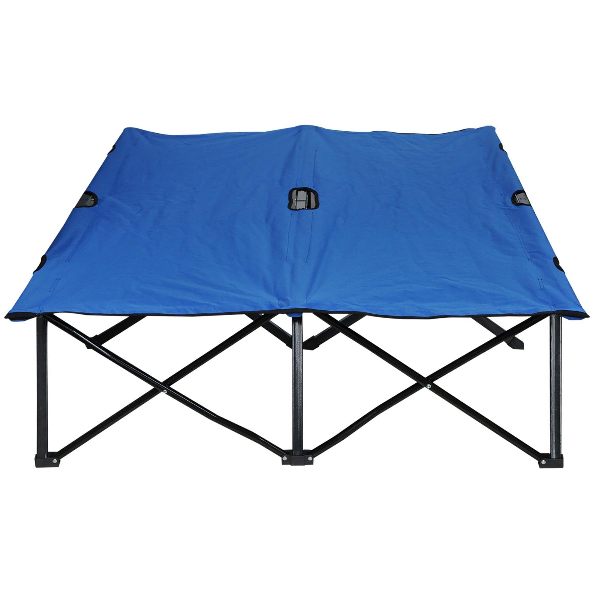 Outsunny Camping Cot: Foldable Sunbed, Super Light (Blue) - ALL4U RETAILER LTD