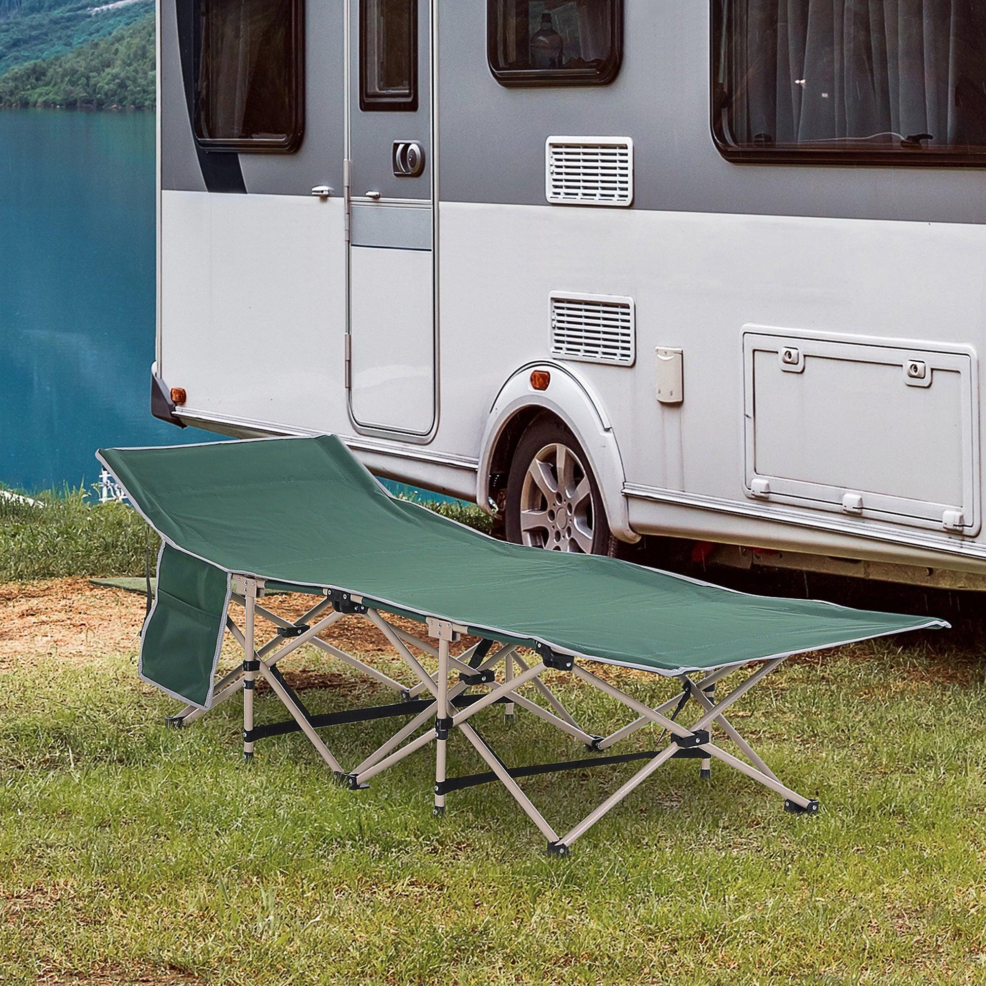 Outsunny Camping Folding Cot – Portable & Comfy - ALL4U RETAILER LTD