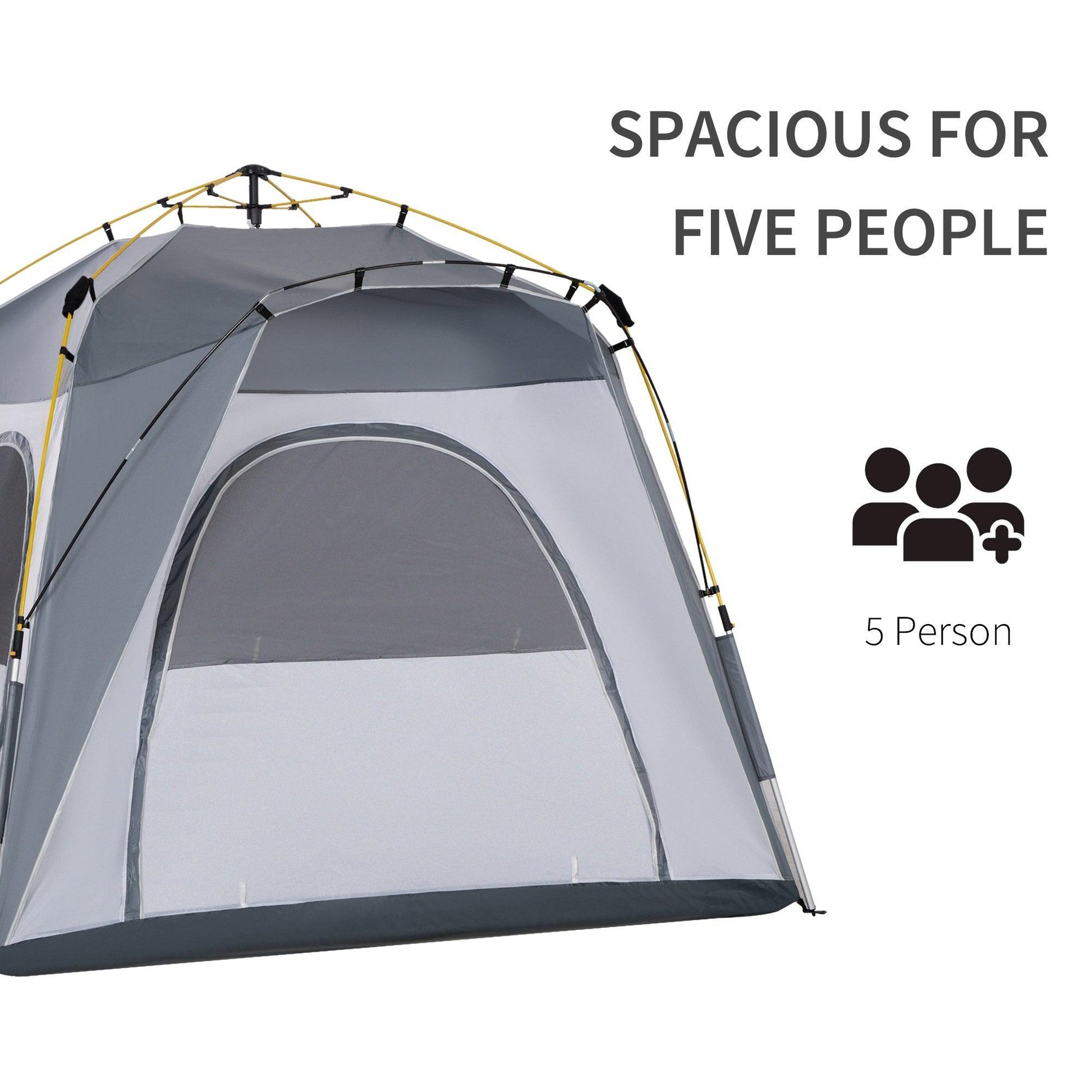 Outsunny Camping Tent: 4-Person Auto Pop-Up, Lightweight & Portable - ALL4U RETAILER LTD