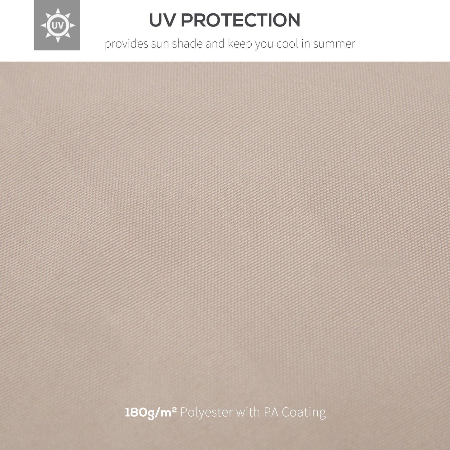 Outsunny Canopy Top Replacement - Beige (3x3m) - ALL4U RETAILER LTD