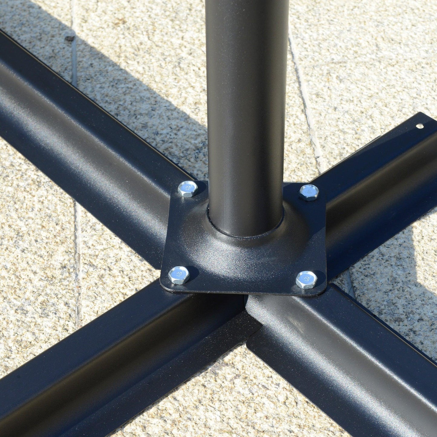 Outsunny Cantilever Umbrella: Crank Handle, Cross Base - ALL4U RETAILER LTD