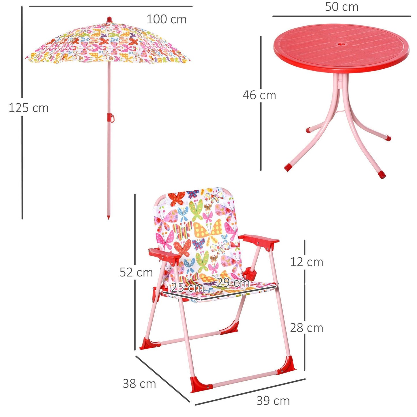 Outsunny Children's Picnic Table Set - Colorful & Foldable - ALL4U RETAILER LTD