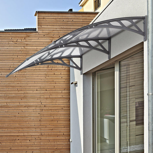 Outsunny Clear Door Canopy Awning 200x75cm - Outdoor Rain Shelter - ALL4U RETAILER LTD
