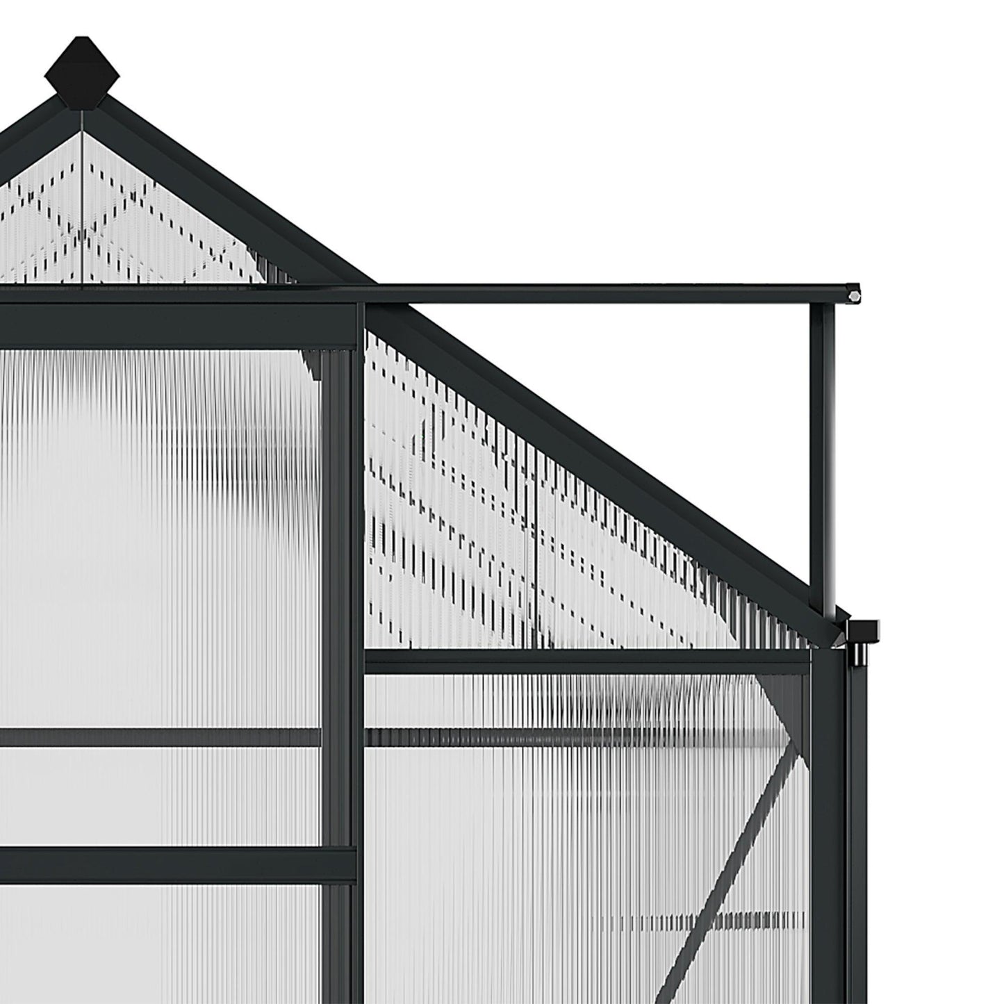 Outsunny Clear Polycarbonate Walk-In Greenhouse - EasyGrow 6x8ft - ALL4U RETAILER LTD