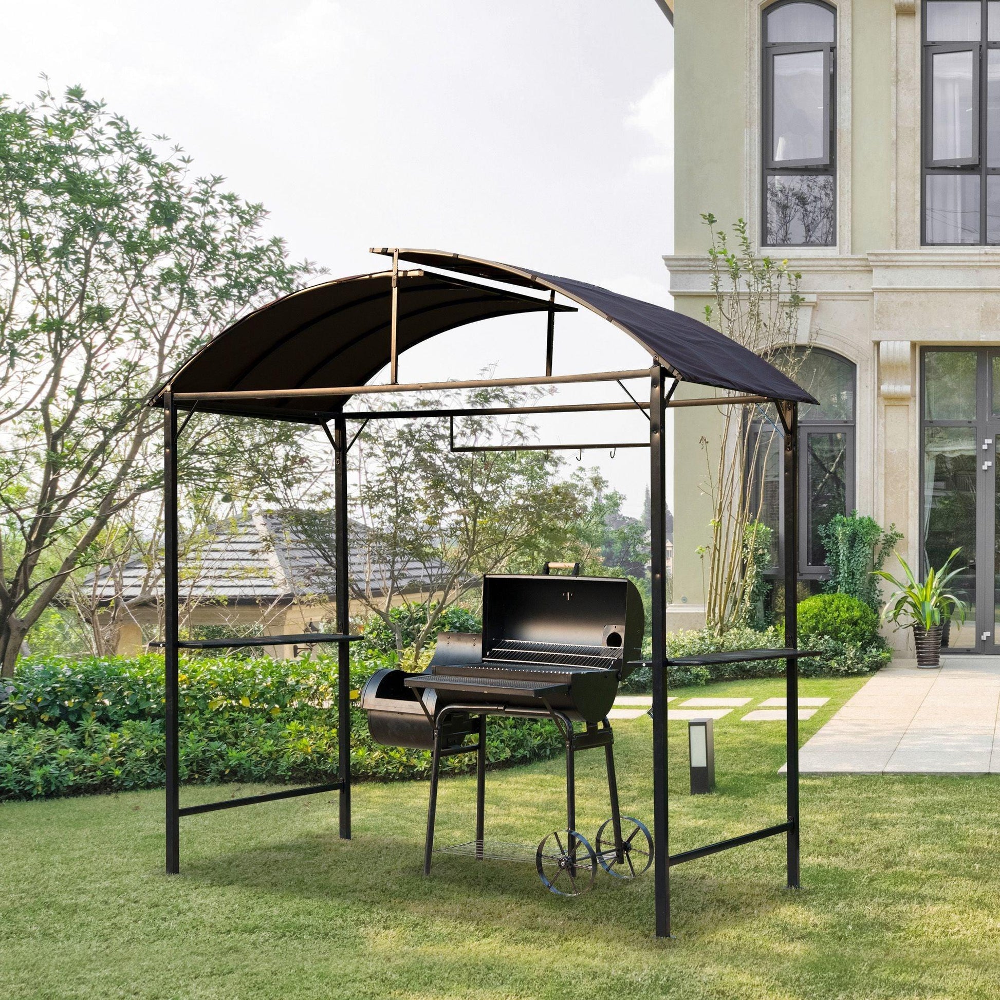 Outsunny Coffee Metal Gazebo Marquee - ALL4U RETAILER LTD