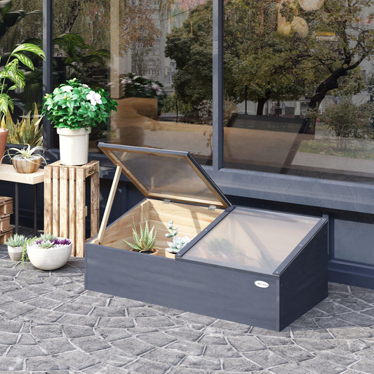 Outsunny Cold Frame Greenhouse: Independent Polycarbonate Grow House - ALL4U RETAILER LTD