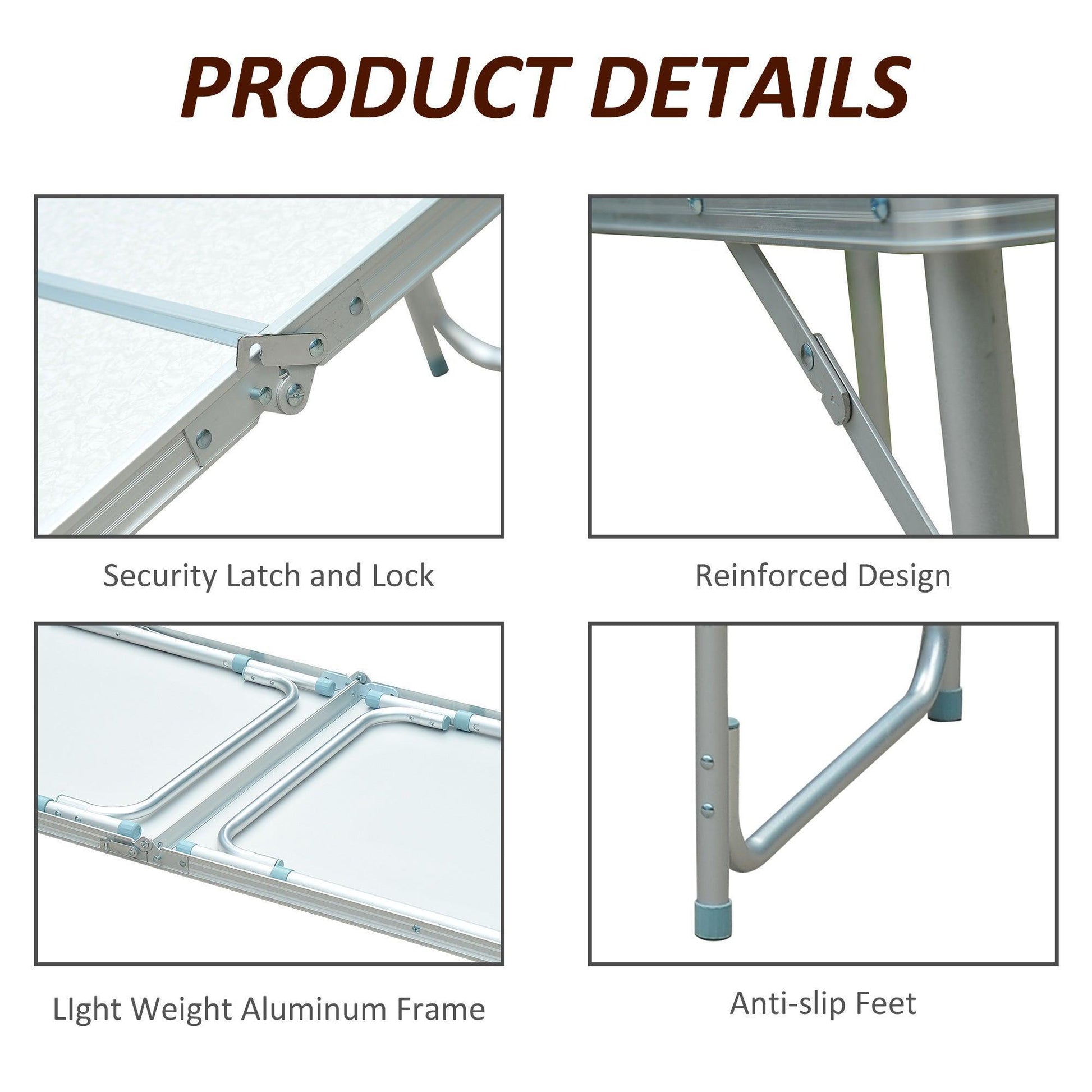 Outsunny Compact Folding BBQ Table for Outdoor Camping - ALL4U RETAILER LTD