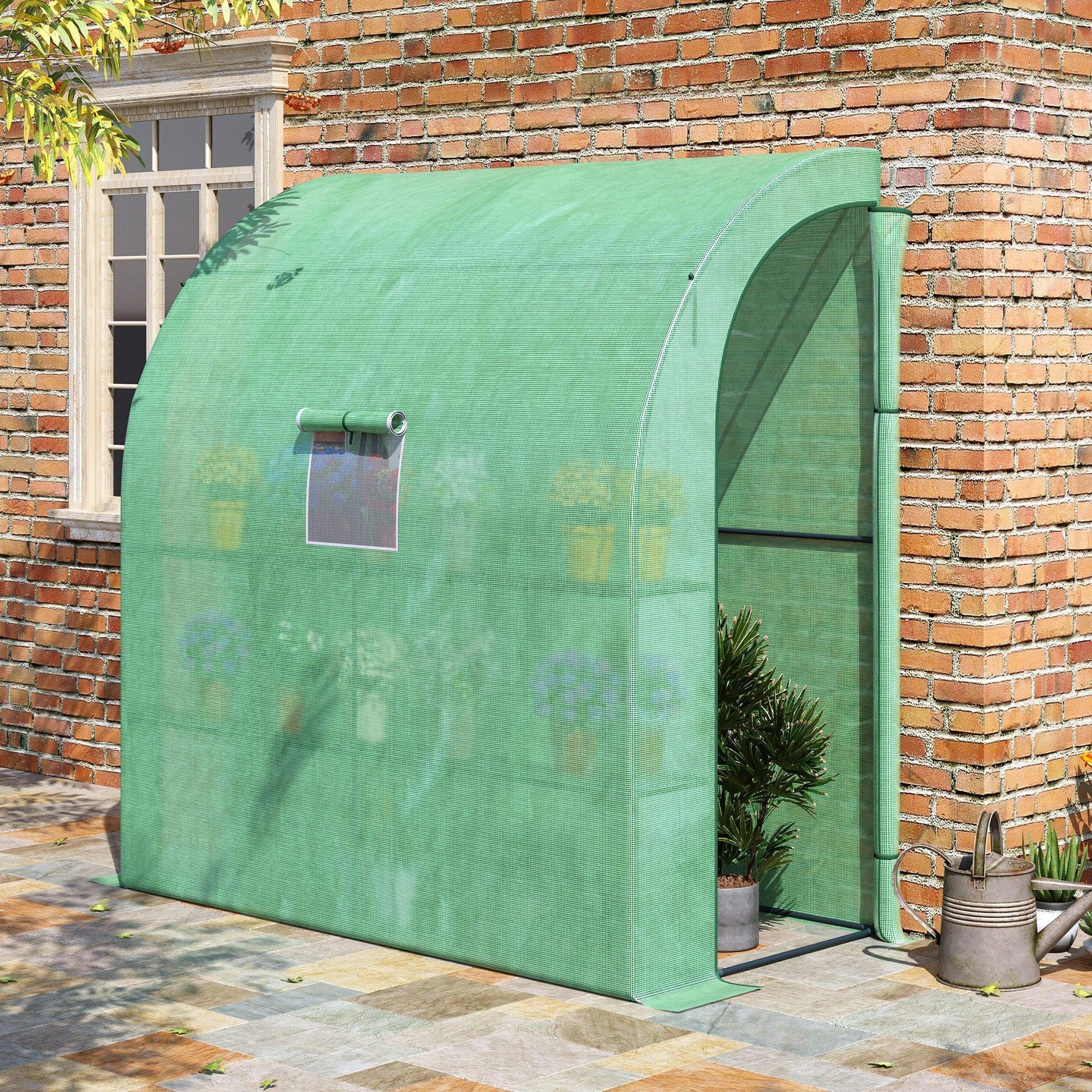 Outsunny Compact Greenhouse with Windows and Shelves - ALL4U RETAILER LTD