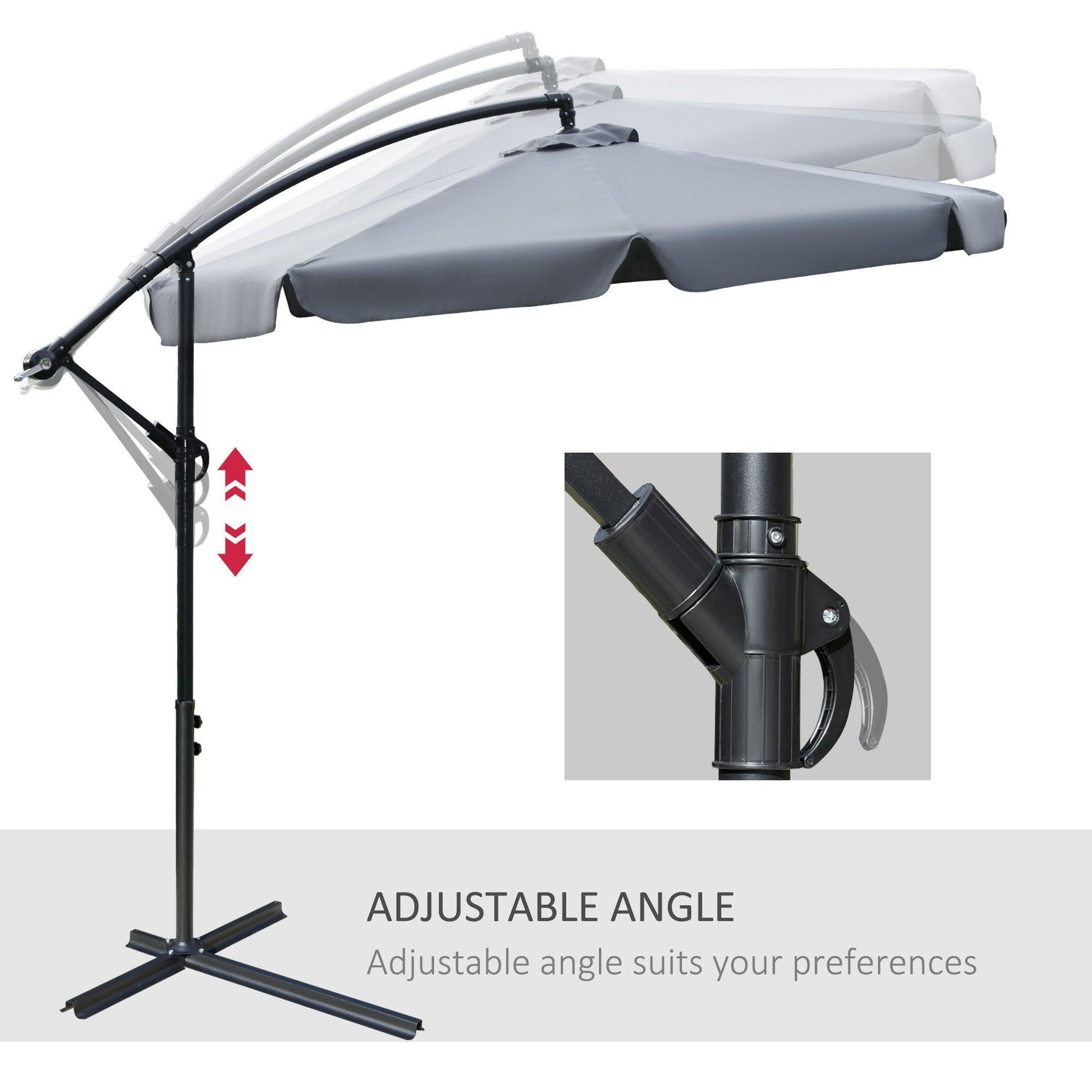 Outsunny Crank Handle Outdoor Umbrella - ALL4U RETAILER LTD