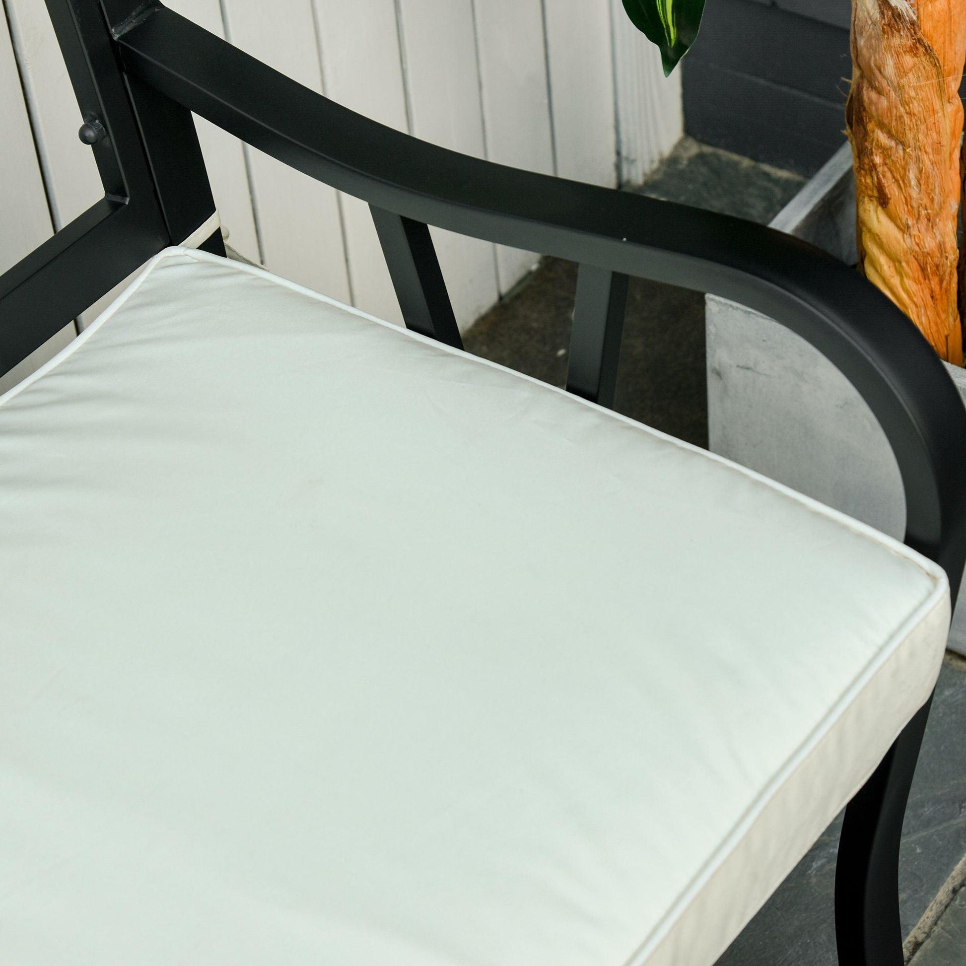 Outsunny Cream White 2 Seater Bench Cushion - Indoor/Outdoor - ALL4U RETAILER LTD
