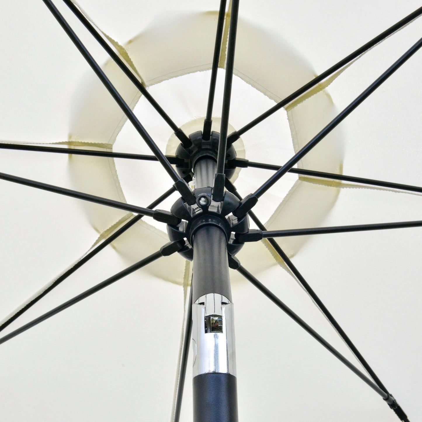 Outsunny Cream White Umbrella Parasol: 2.6M for Stylish Shade - ALL4U RETAILER LTD