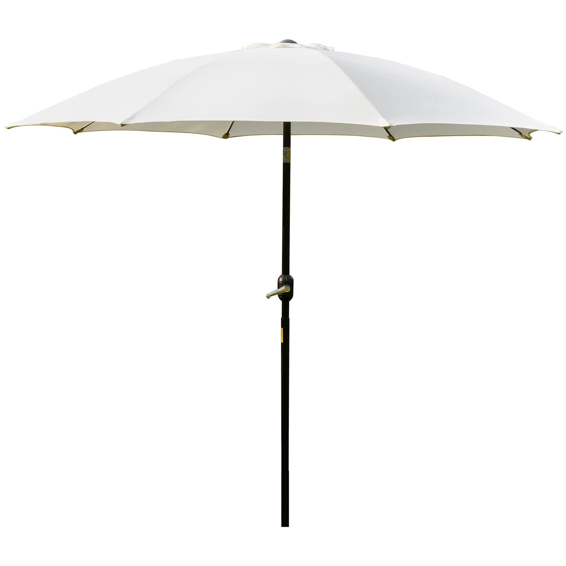 Outsunny Cream White Umbrella Parasol: 2.6M for Stylish Shade - ALL4U RETAILER LTD