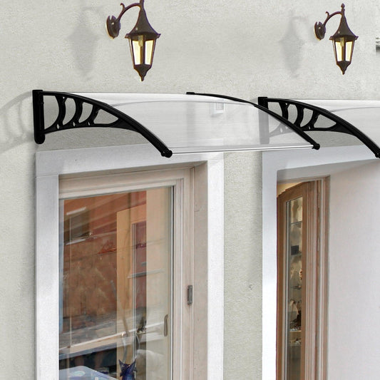 Outsunny Curved Door Canopy - Durable Outdoor Awning - ALL4U RETAILER LTD