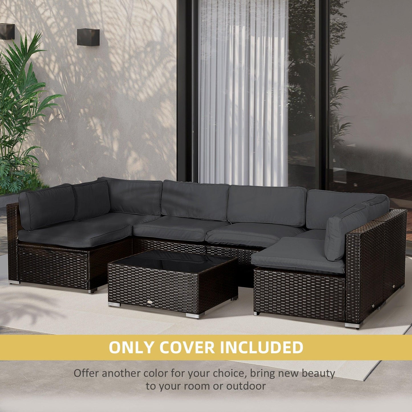 Outsunny Dark Green Outdoor Sofa Cushion Cover - ALL4U RETAILER LTD