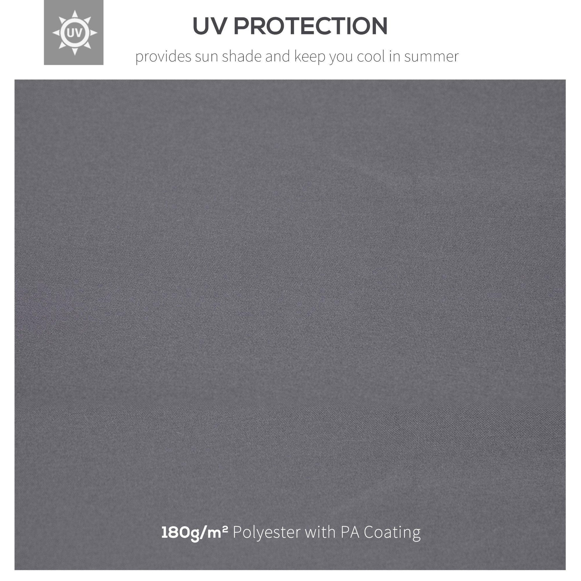 Outsunny Deep Grey Canopy Roof Top - 3x3m Replacement - ALL4U RETAILER LTD