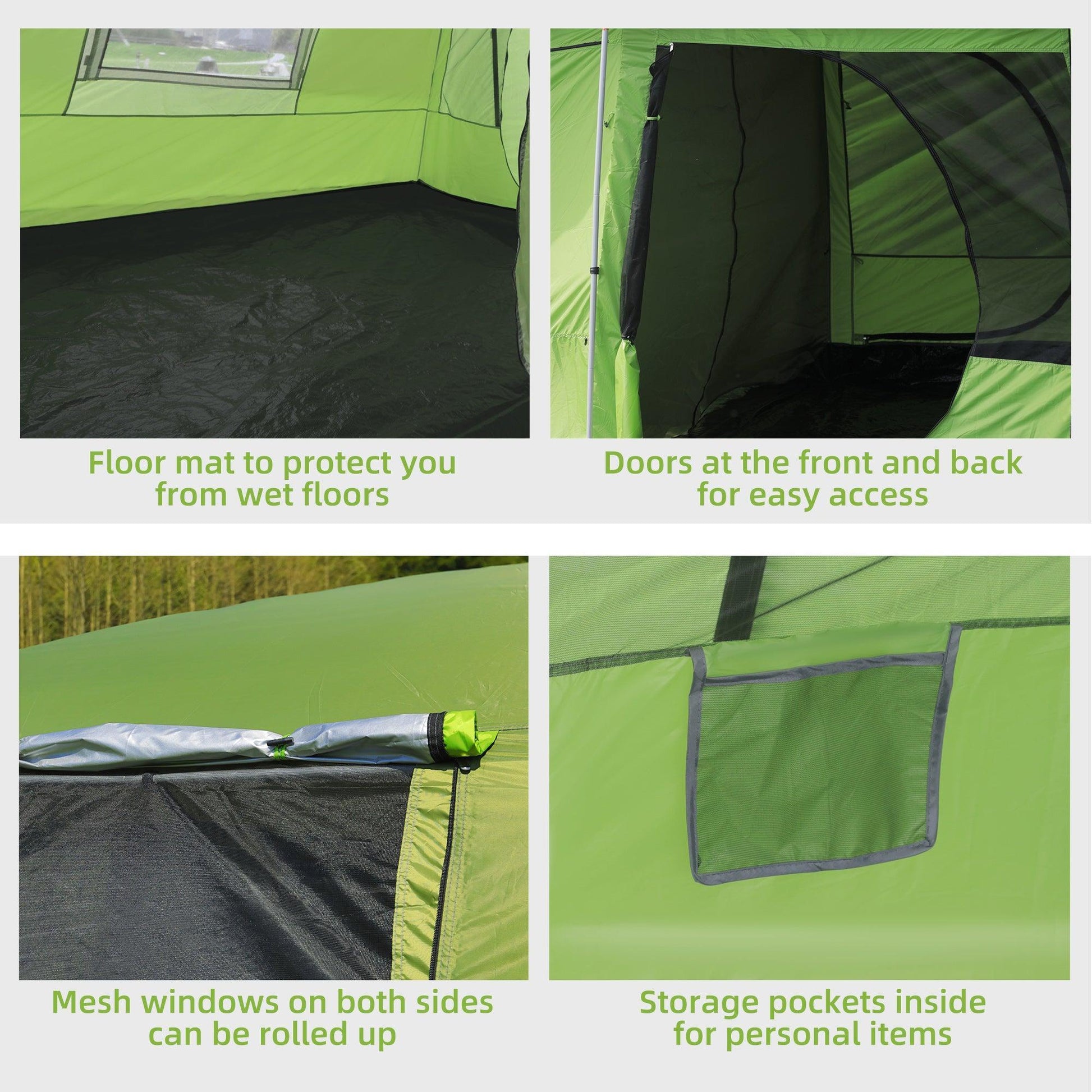 Outsunny Dome Tent: 4-8 Person Camping Shelter - ALL4U RETAILER LTD