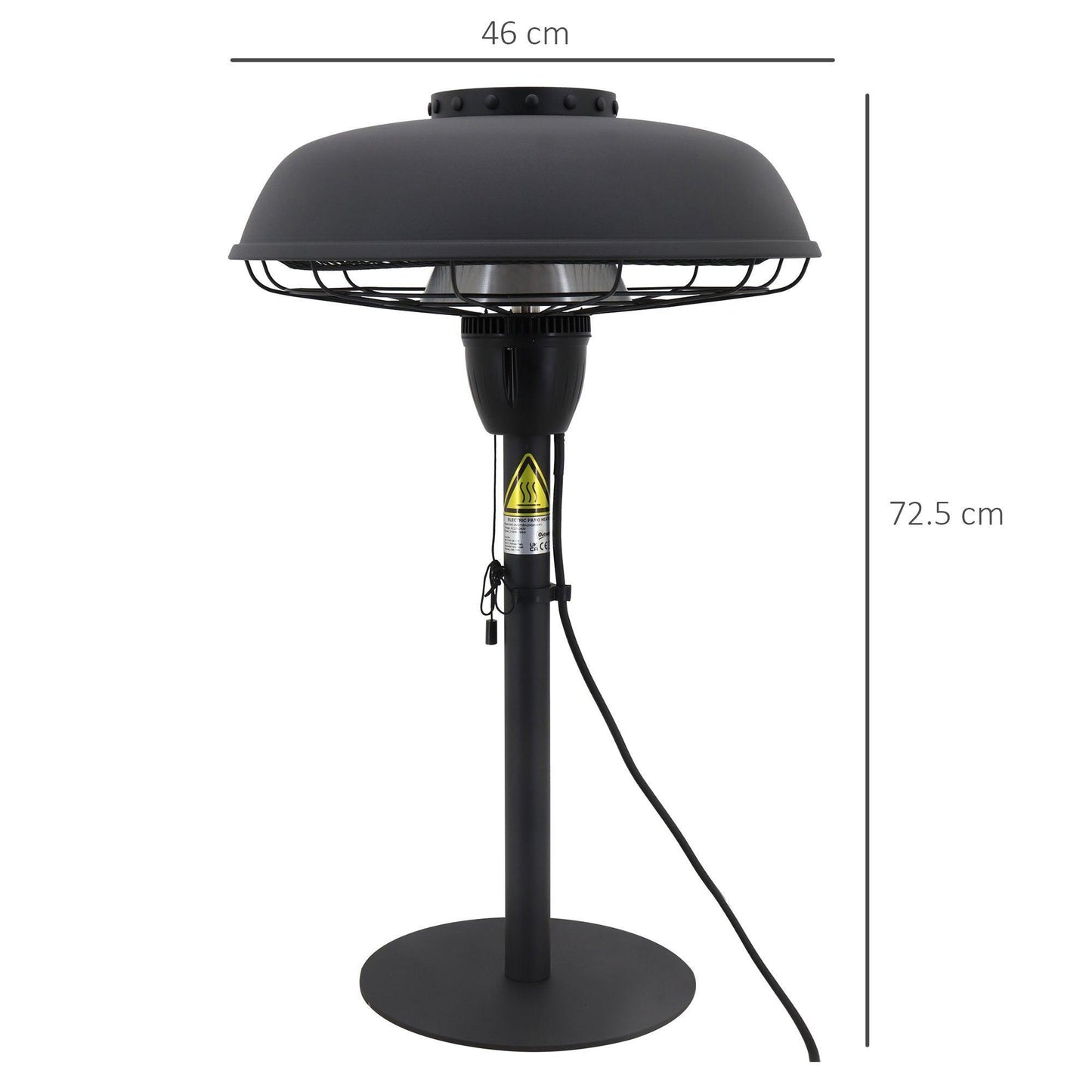 Outsunny Electric Patio Heater - Powerful & Weather Resistant - ALL4U RETAILER LTD