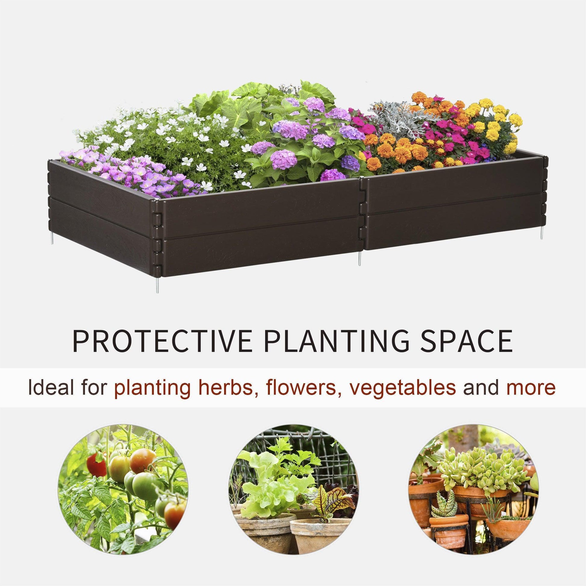 Outsunny Elevated Planter Box Kit - ALL4U RETAILER LTD