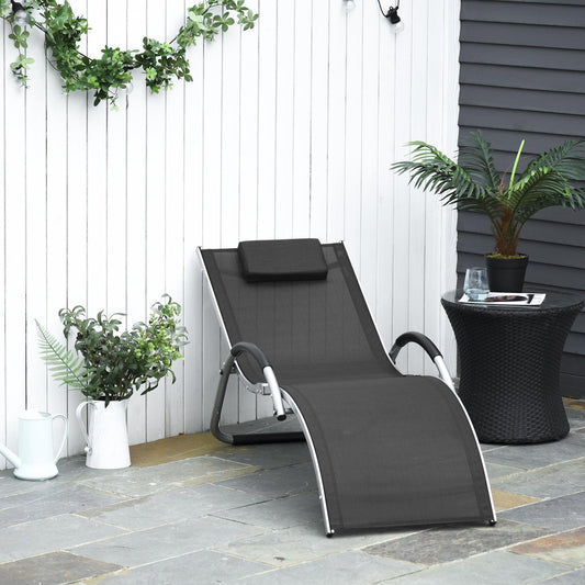 Outsunny Ergonomic Lounger Chair: Portable and Comfortable - ALL4U RETAILER LTD