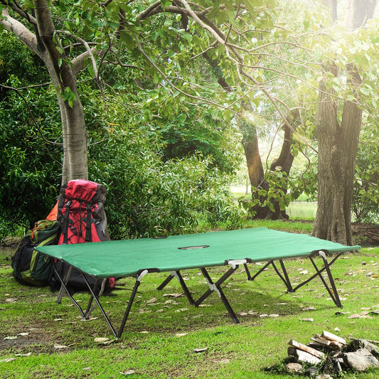 Outsunny Foldable Camping Cot (Green) - ALL4U RETAILER LTD