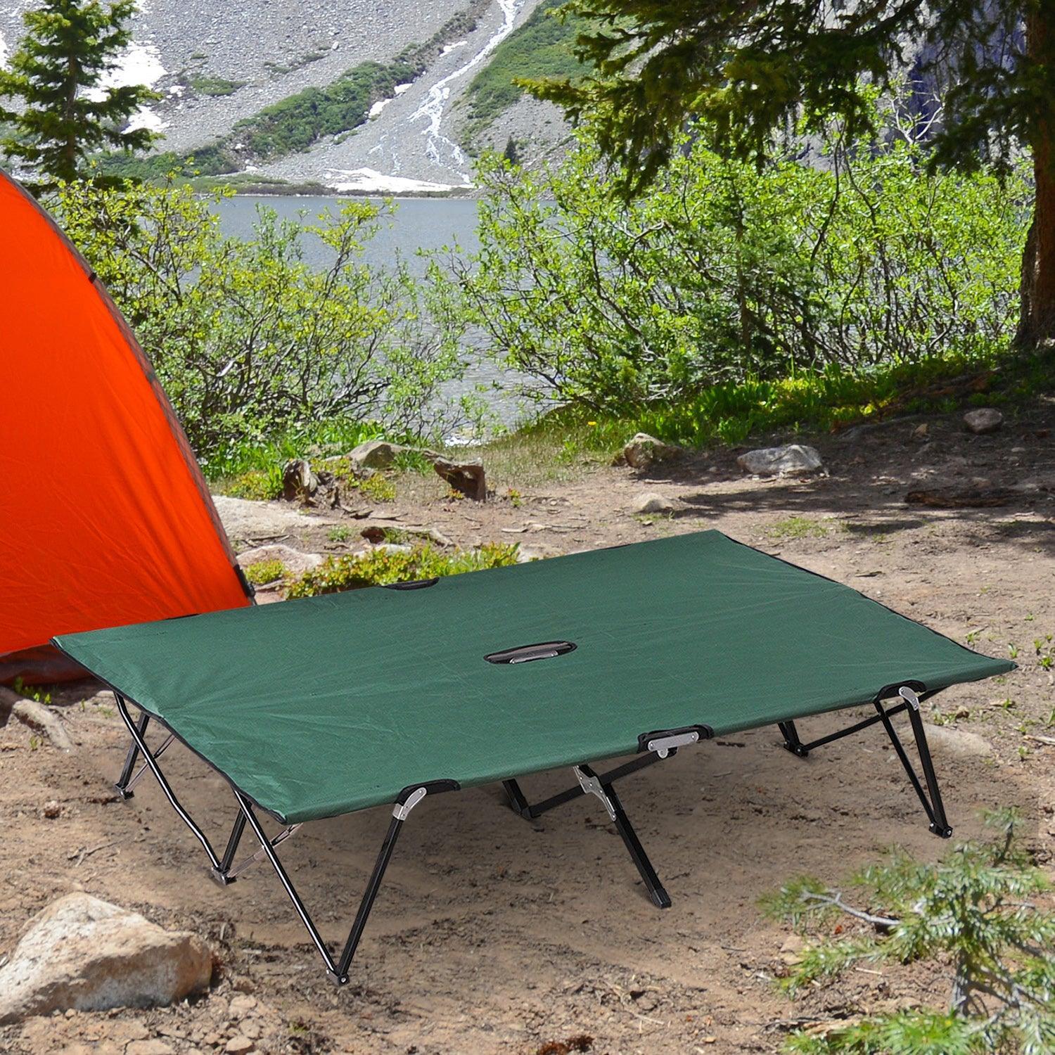 Outsunny Foldable Camping Cot (Green) - ALL4U RETAILER LTD