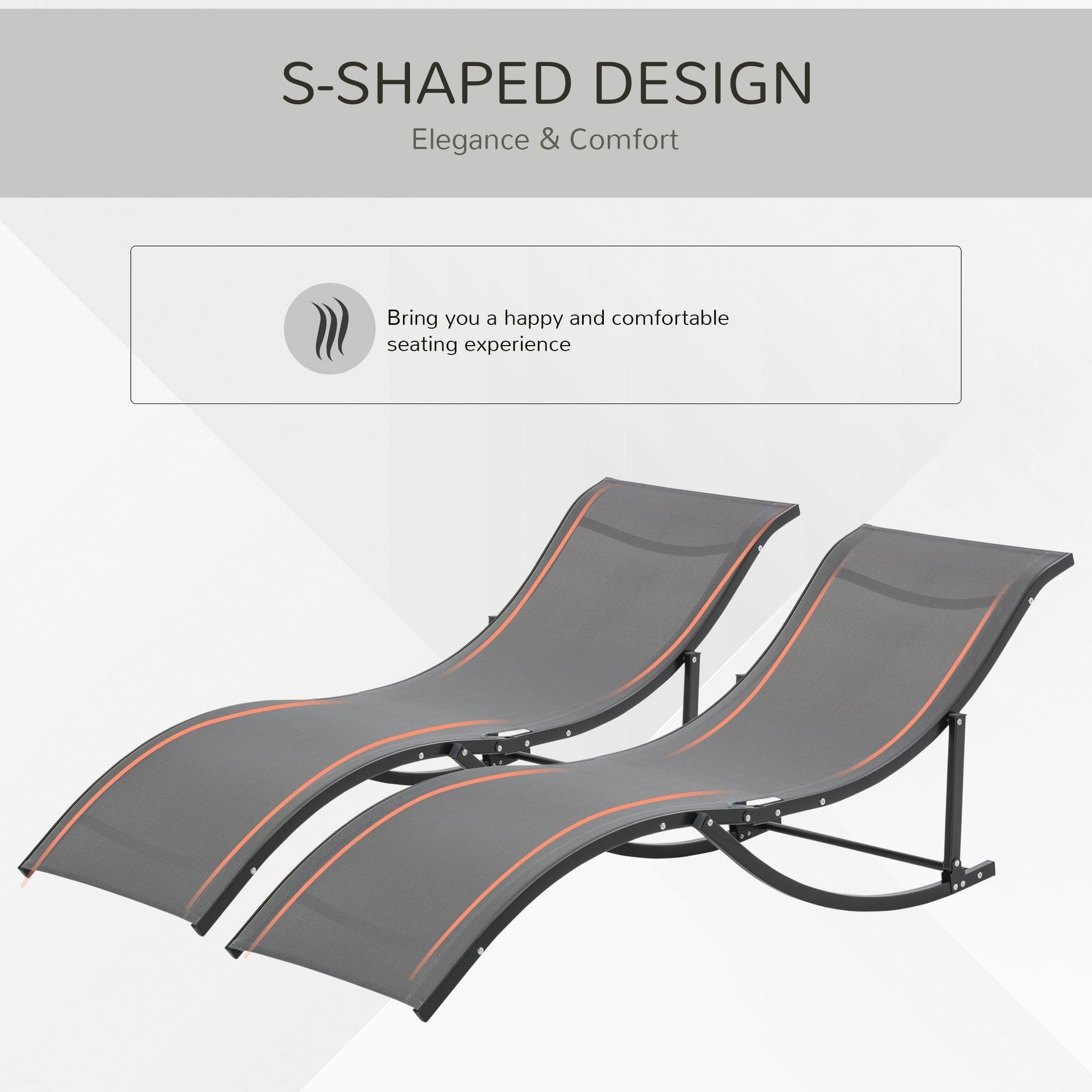 Outsunny Foldable Grey Lounge Chair: Patio/Beach/Garden - ALL4U RETAILER LTD