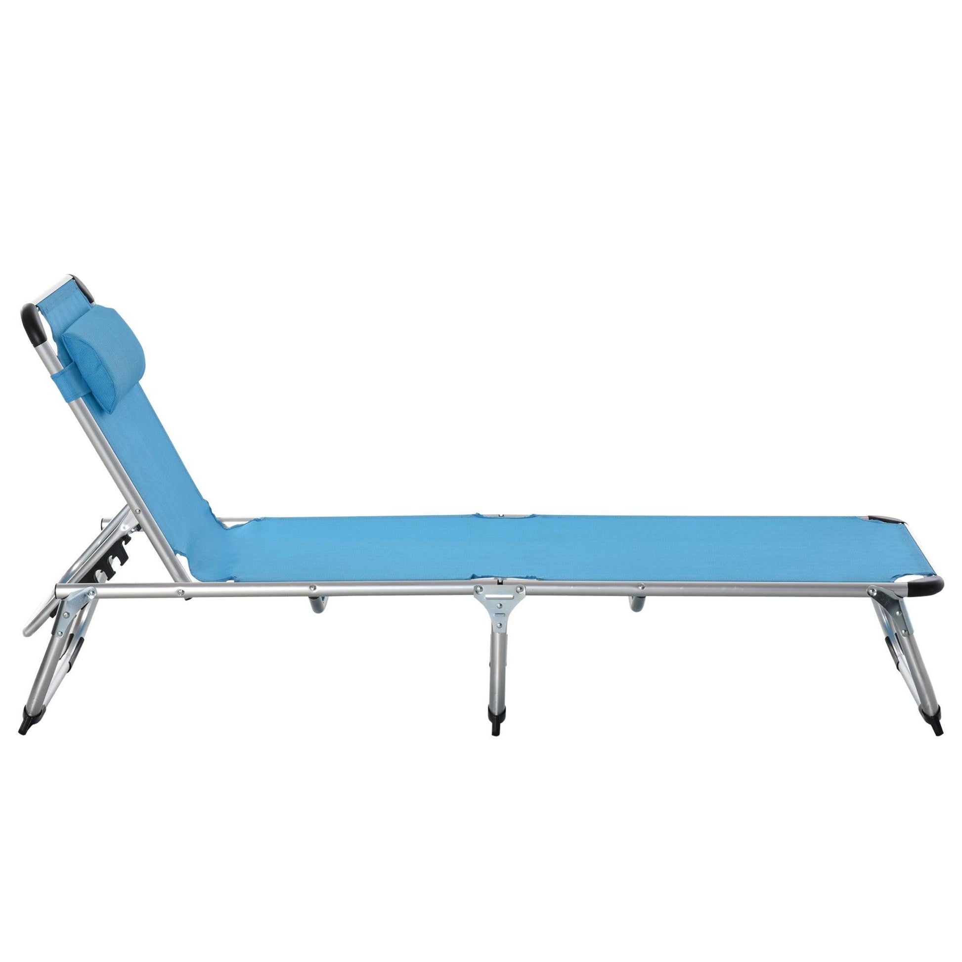 Outsunny Foldable Reclining Sun Lounger: Adjustable and Portable - ALL4U RETAILER LTD