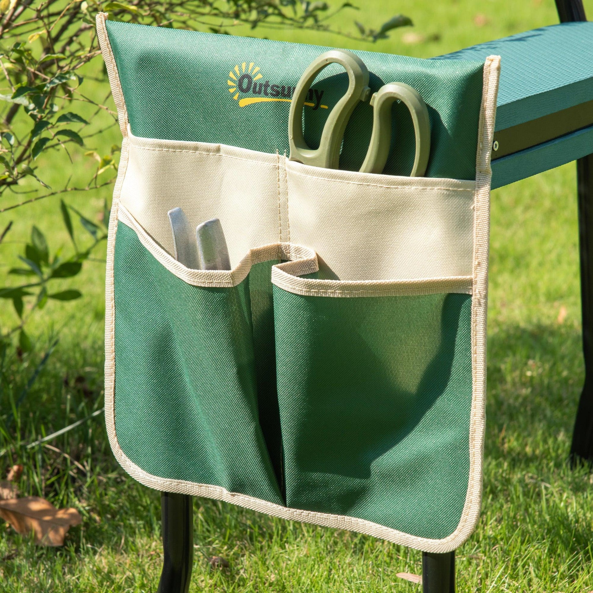 Outsunny Garden Kneeler Seat with Tool Bag - ALL4U RETAILER LTD