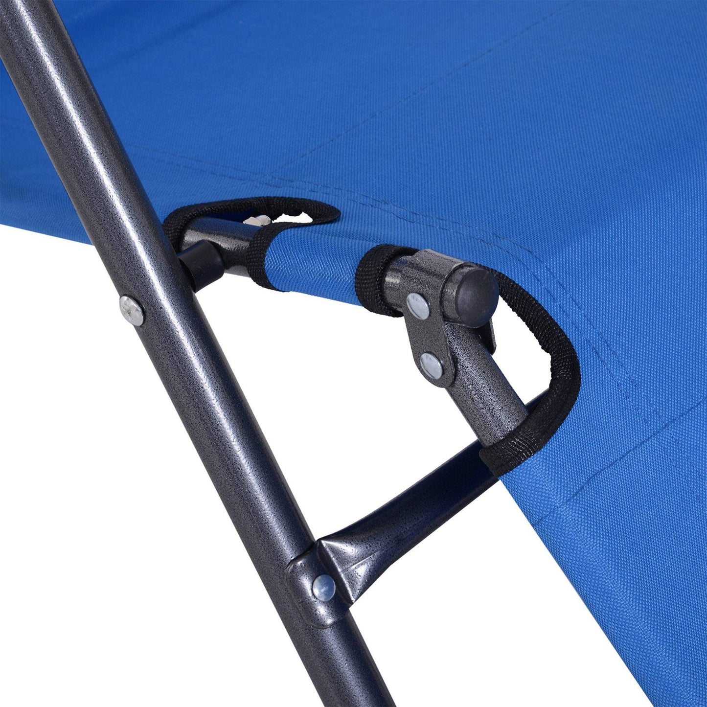 Outsunny Foldable Sun Loungers, Blue - ALL4U RETAILER LTD