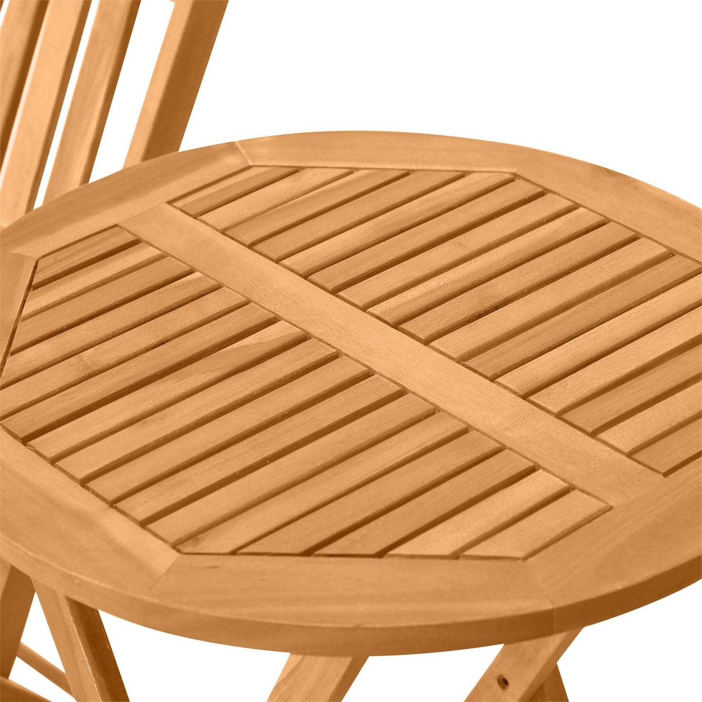 Outsunny Folding Bistro Set - Teak - ALL4U RETAILER LTD