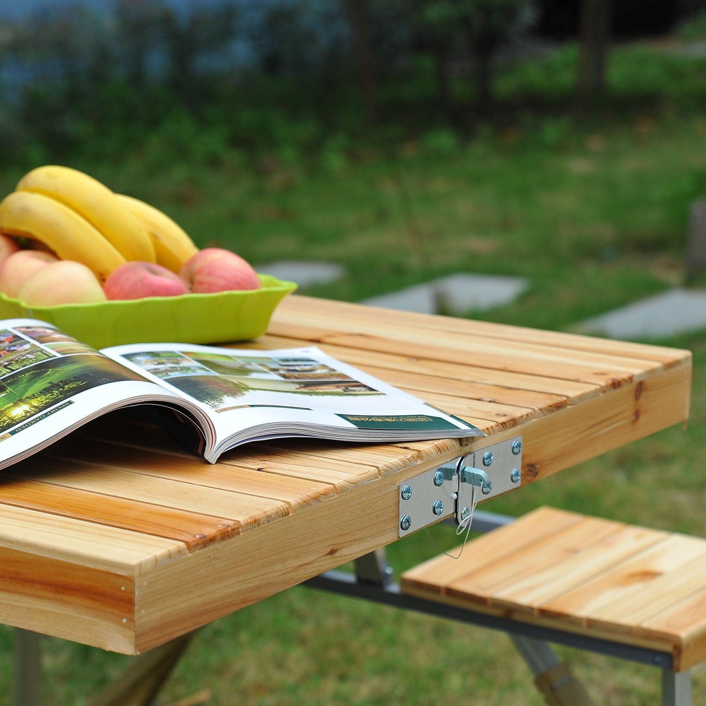 Outsunny Folding Camping Picnic Table - Portable & Durable - ALL4U RETAILER LTD