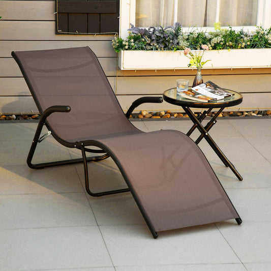 Outsunny Folding Chaise Lounge Chair - Relaxation Essential - ALL4U RETAILER LTD