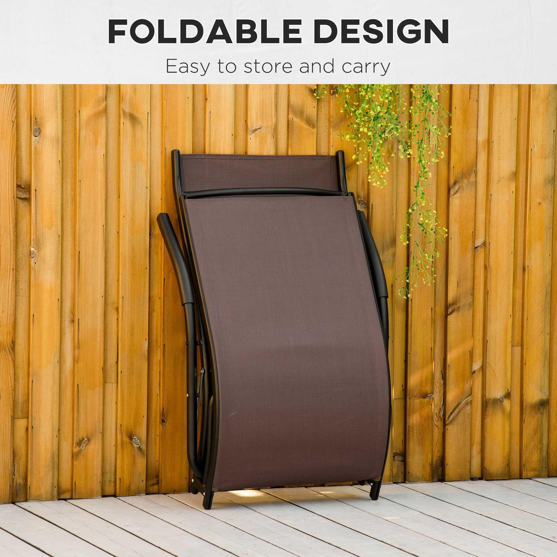 Outsunny Folding Chaise Lounge Chair - Relaxation Essential - ALL4U RETAILER LTD