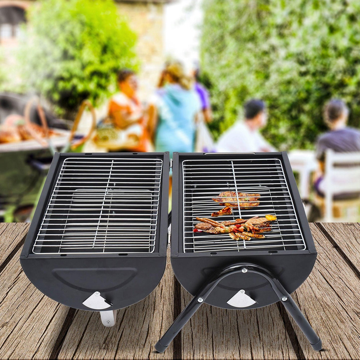 Outsunny Folding Charcoal BBQ Grill - ALL4U RETAILER LTD