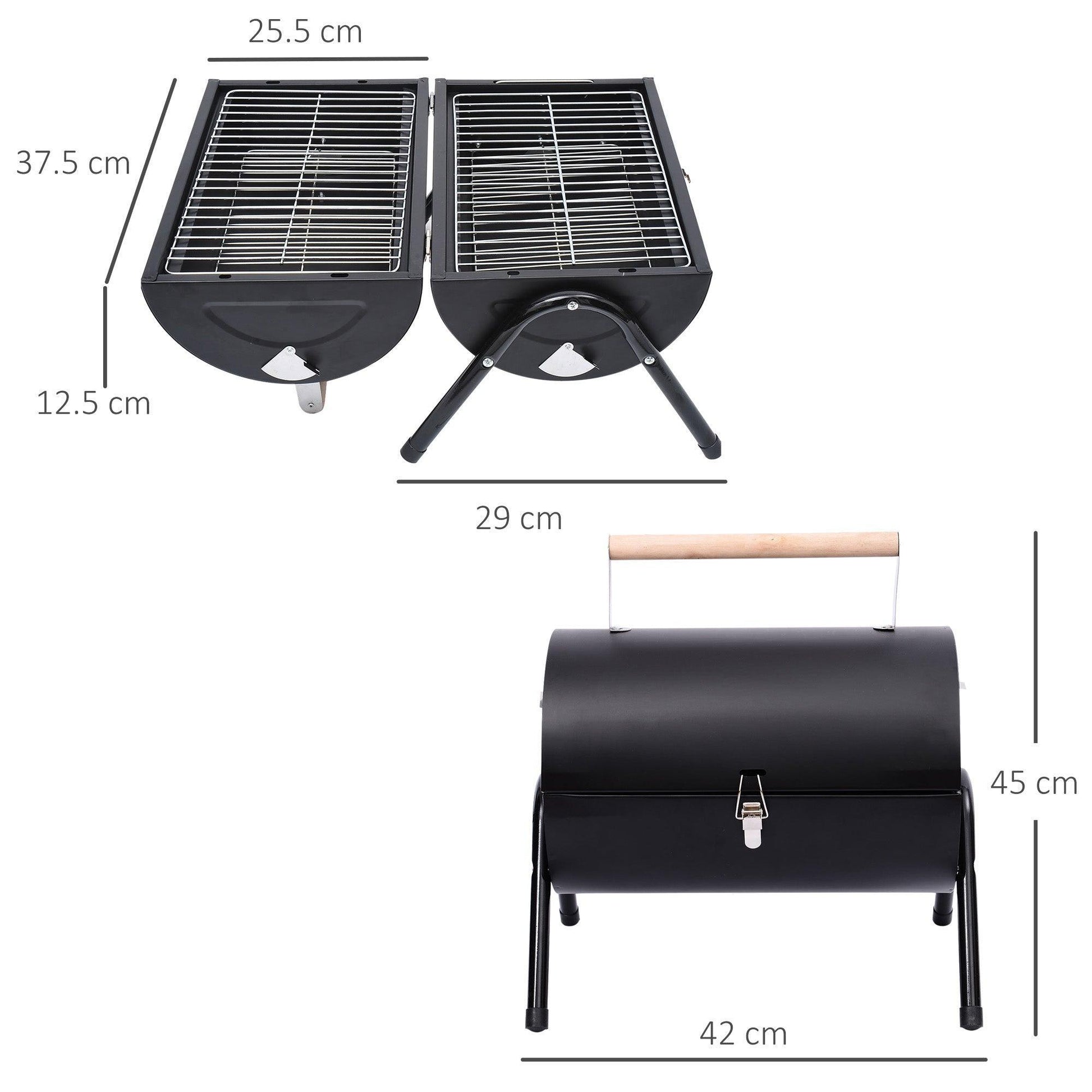 Outsunny Folding Charcoal BBQ Grill - ALL4U RETAILER LTD