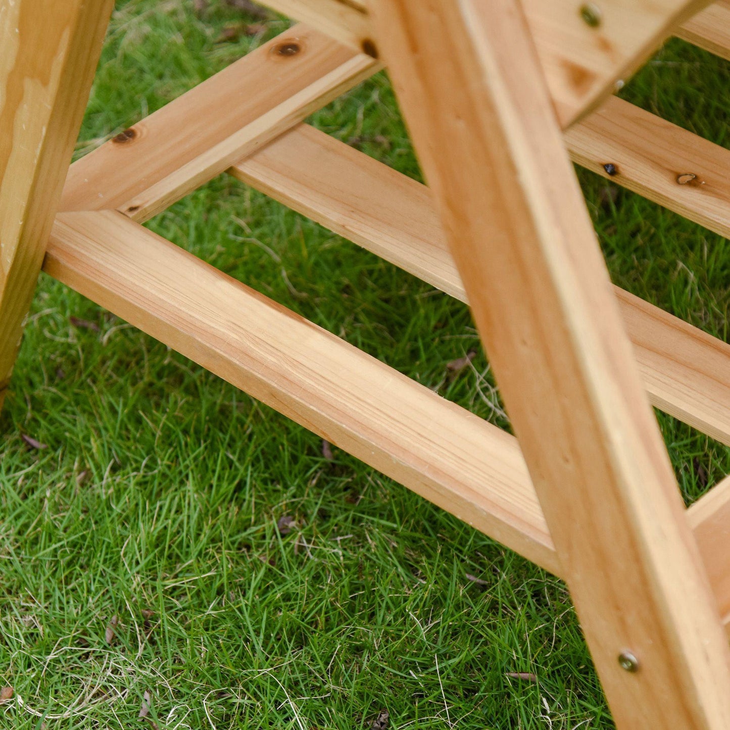 Outsunny Wooden Garden Planter - Raised Bed with Storage Shelf - ALL4U RETAILER LTD