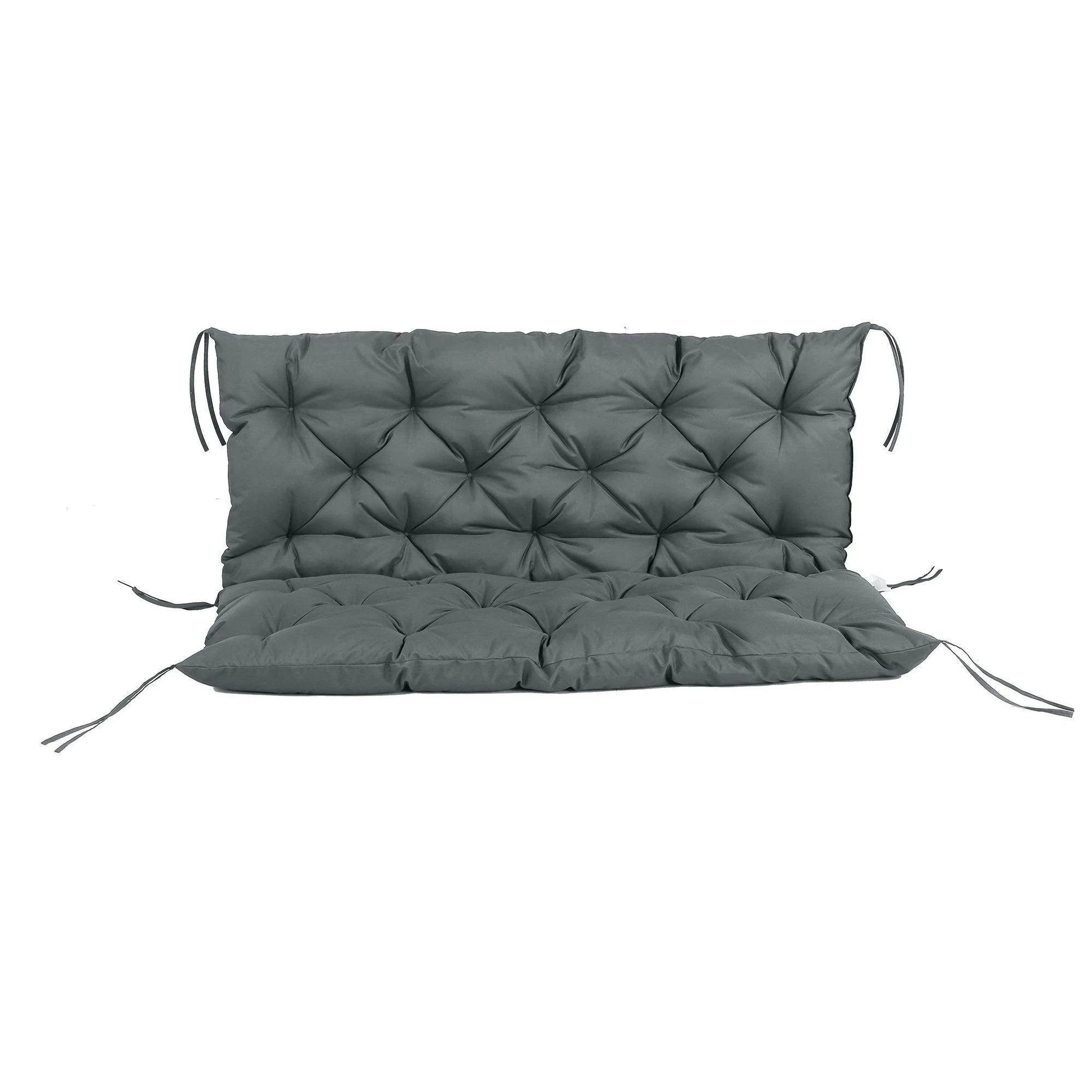 Outsunny Outdoor Bench Cushion, 2 Seater Swing Chair - Dark Grey - ALL4U RETAILER LTD